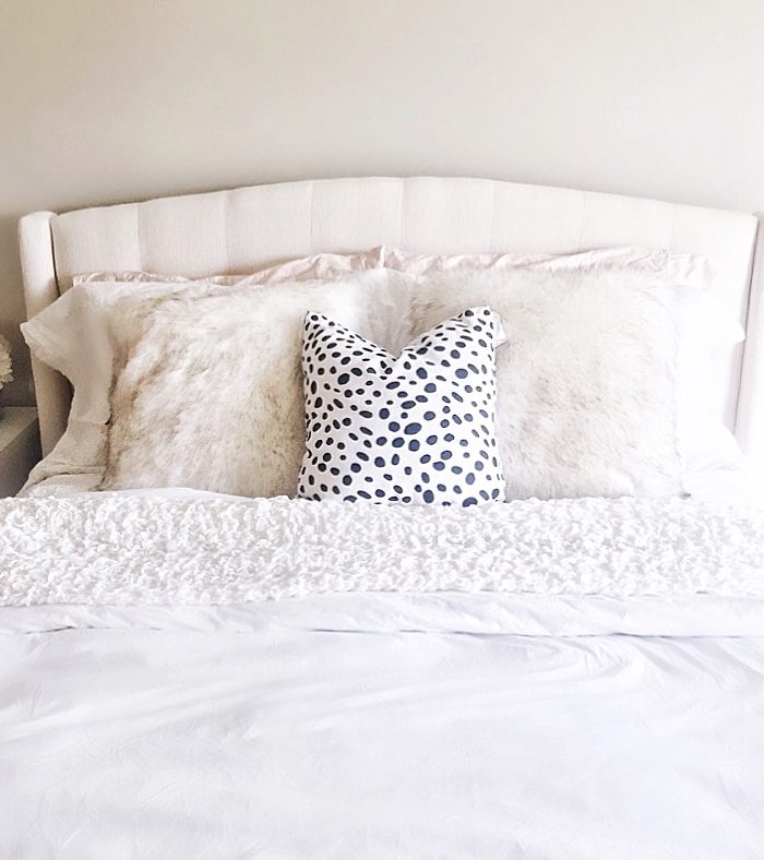 Dalmation-pillow-neutral-bedroom