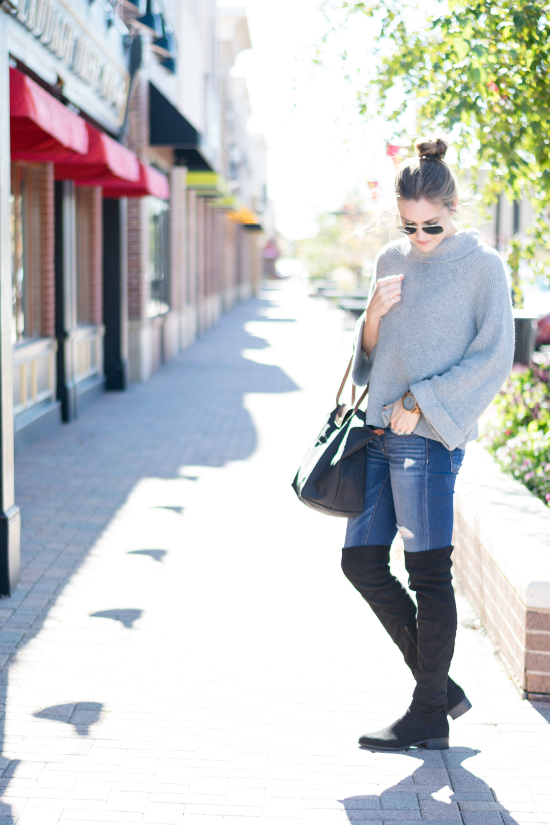 nordstrom leith cowl neck pullover, fall 2016 outfit, gray turtleneck outfit, wood watches, fall accessories, jord watch, frankie series watch