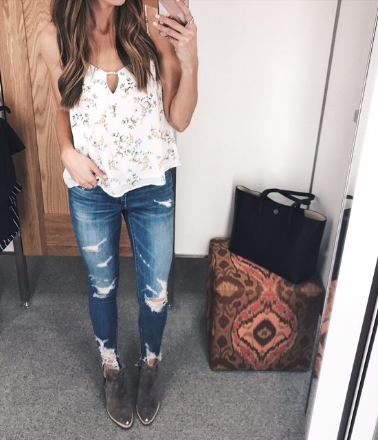 nordstrom fitting room diaries, lush floral tank, 2017 spring outfits, blogger outfits, minneapolis fashion blogger, new nordstrom faves