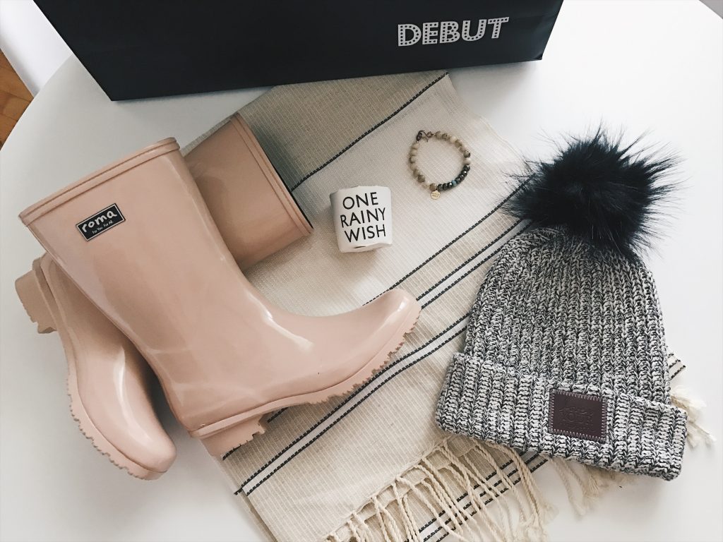 Roma pink rain boots, love your melon pom beanie, fashion blogger, smile network, pab's packs, house of talents, debut mall of america, shop for kindness, giving back Minneapolis, 