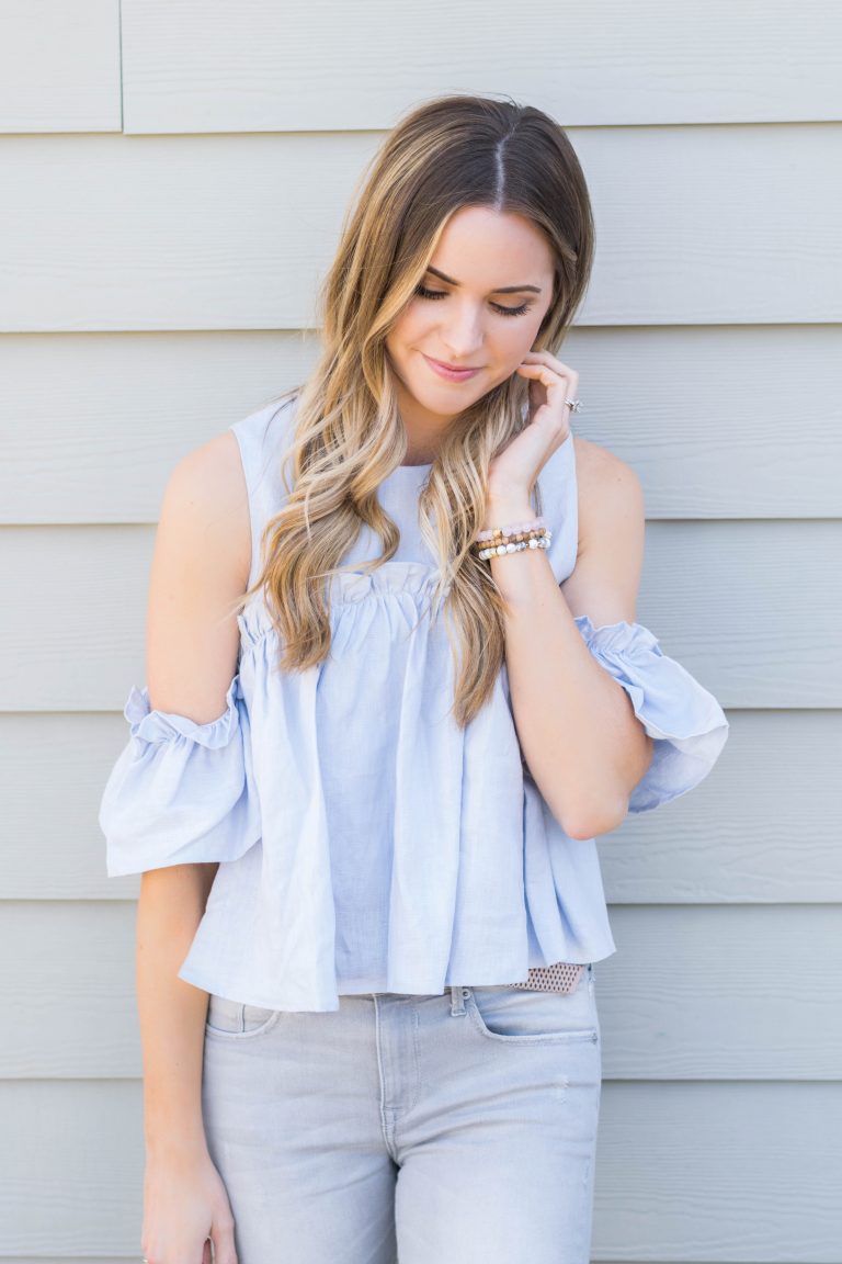 Cold Shoulder Ruffle Top - The Styled Press