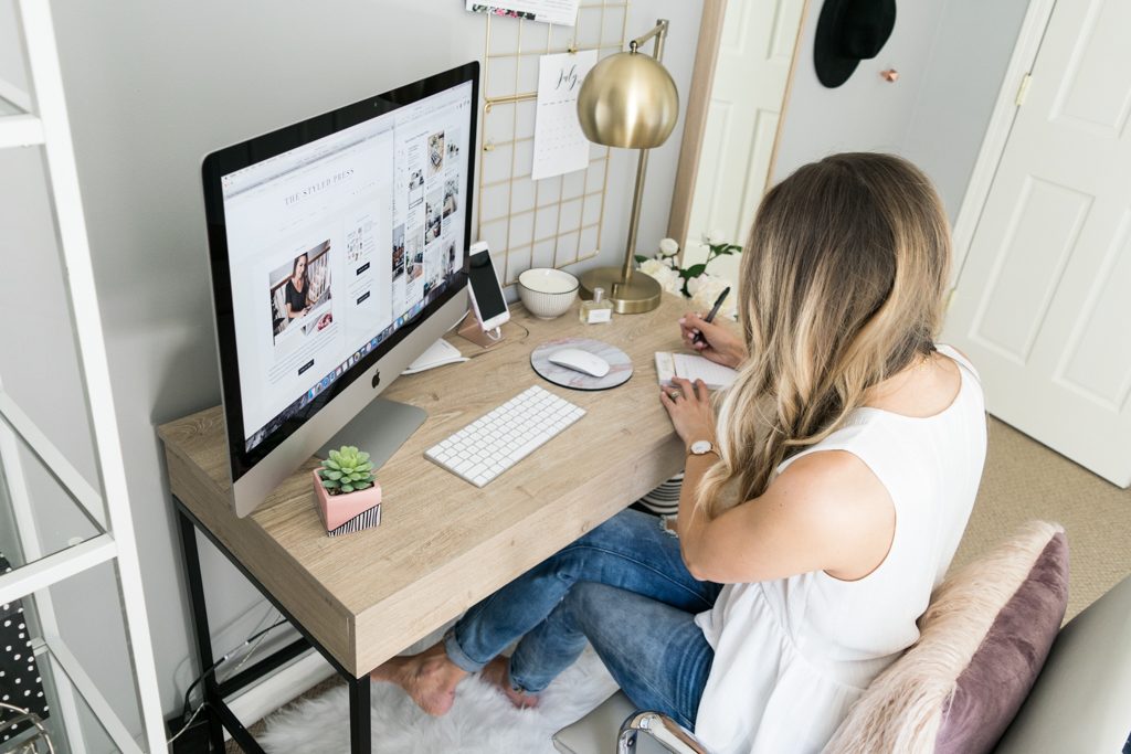 home office on a budget, fashion office Inspo, threshold Darley writing desk, target office decor