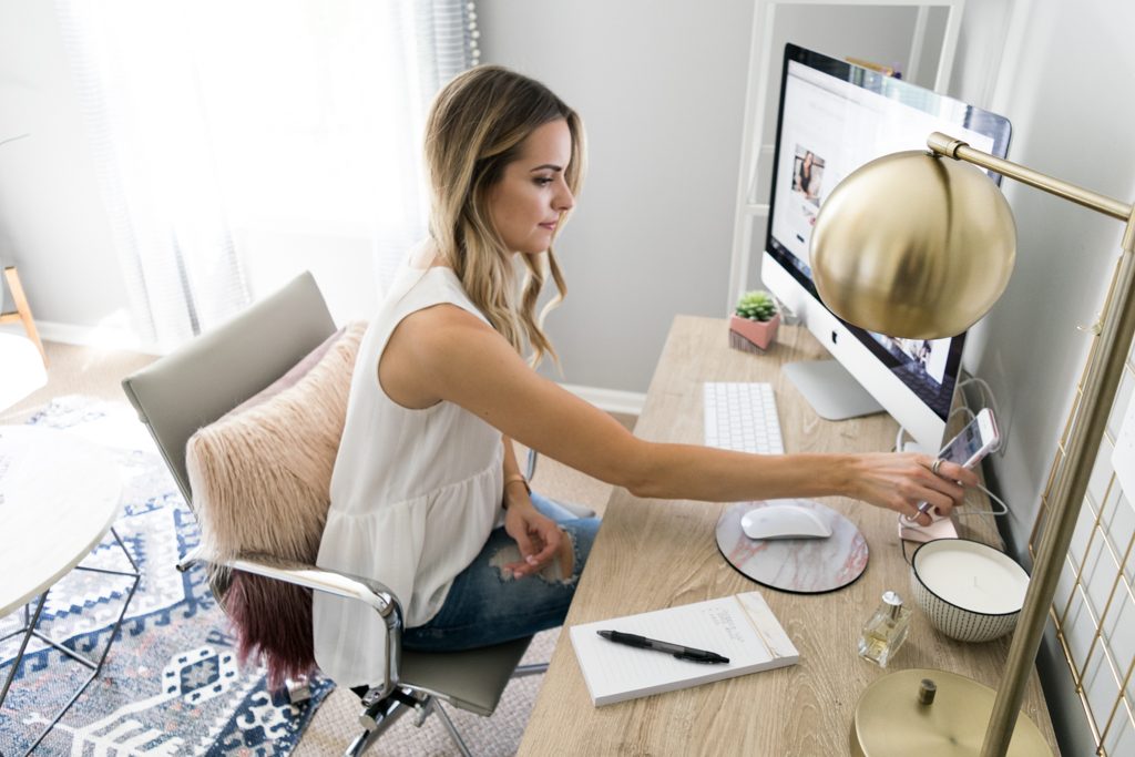 fashion office Inspo, threshold Darley writing desk, target office decor