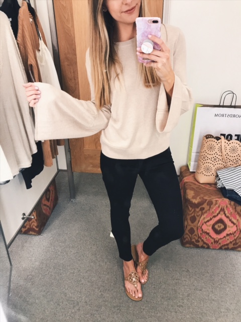 Leith Bell Sleeve Sweater, nsale blogger favorites, Nordstrom fitting room, fall outfit ideas 2017