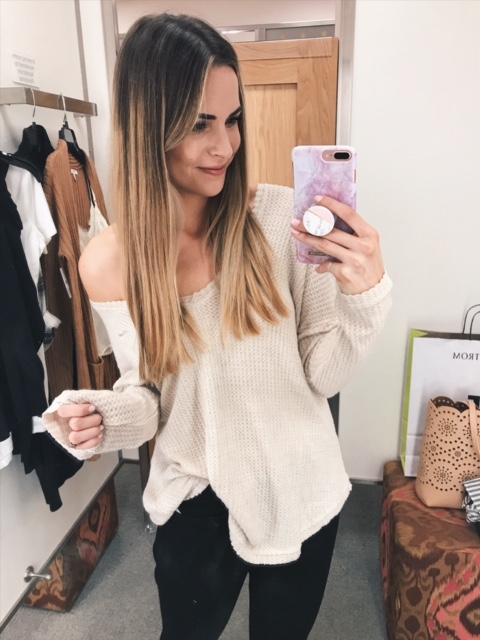 socialite cozy thermal top, ivory thermal top outfit, Minneapolis fashion blogger, nsale blogger picks 2017