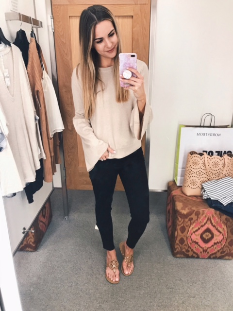 Leith Bell Sleeve Sweater, nsale blogger favorites, Nordstrom fitting room, fall outfit ideas 2017