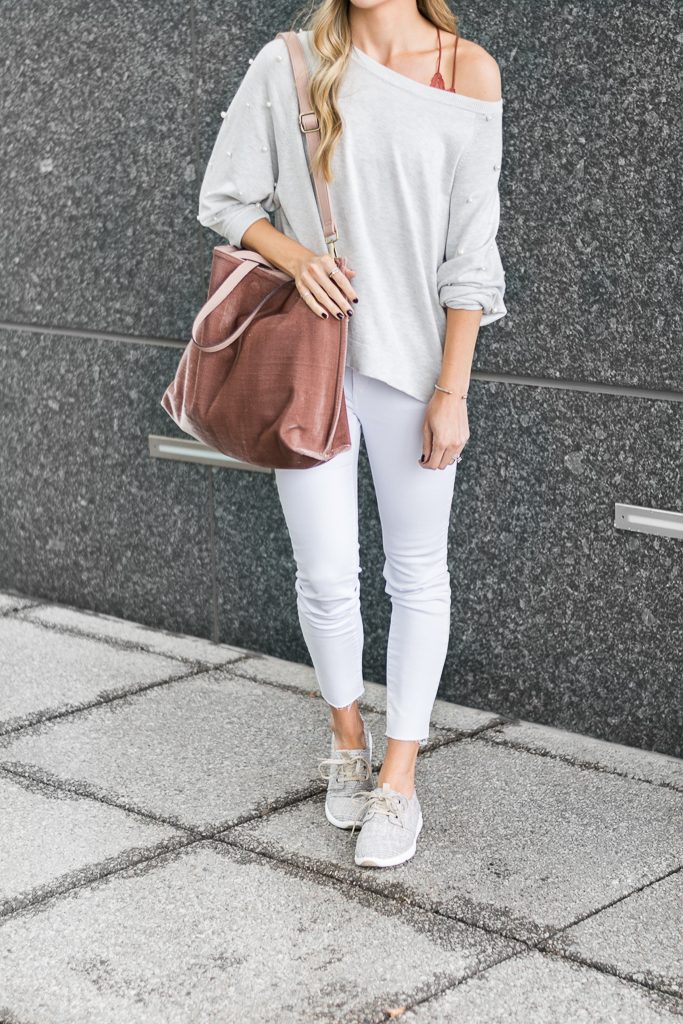 white toms outfit