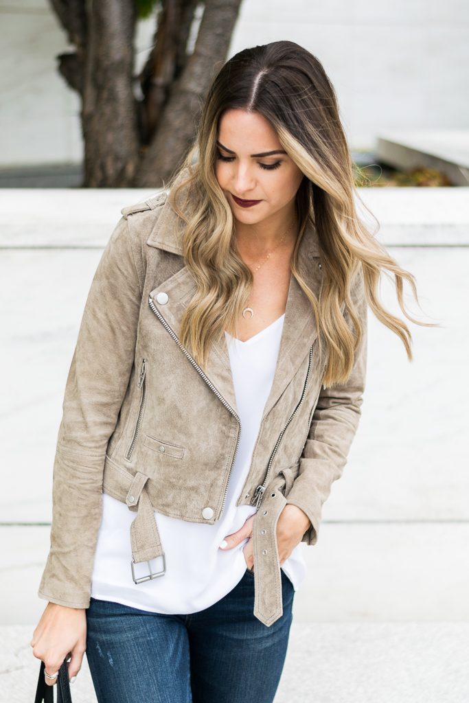 Blank nyc coffee shop bean suede jacket