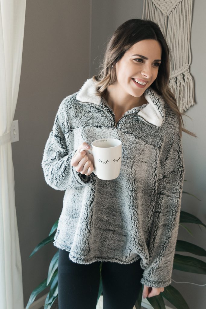 gordmans mn finds, sherpa fleece pullover, Minneapolis blogger, taylor brown