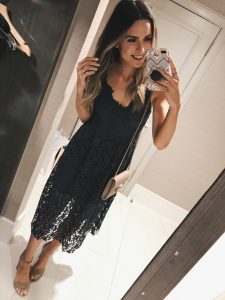 astr black lace dress