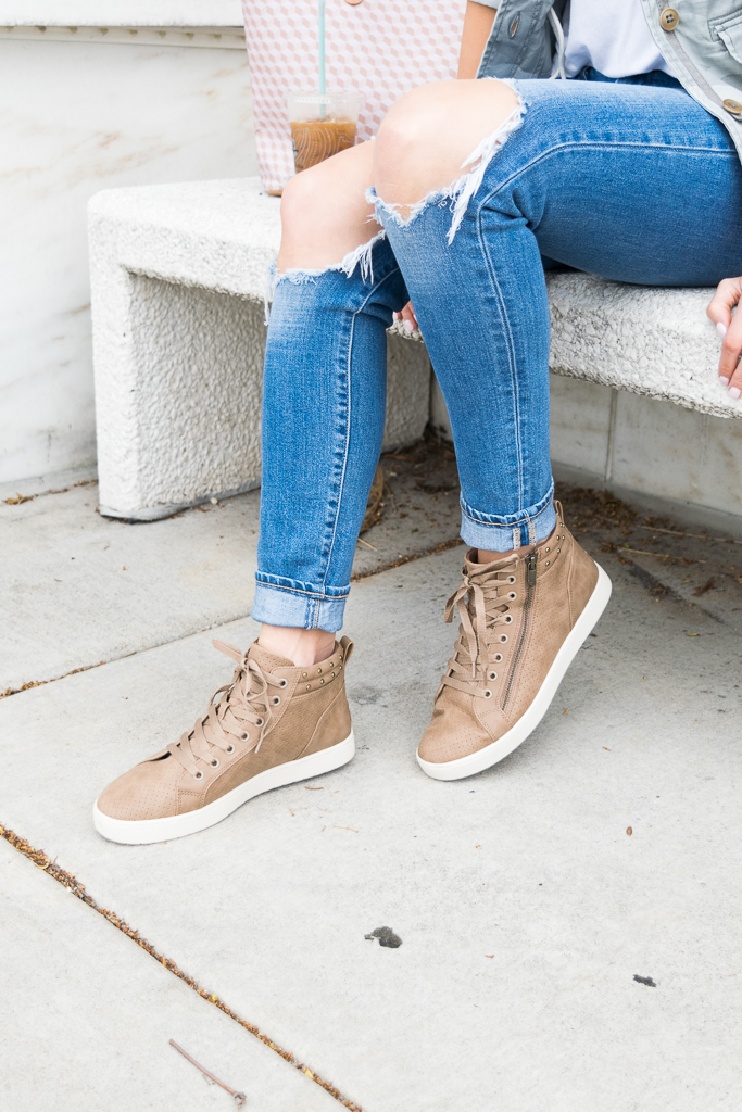 koolaburra Kayleigh high top sneakers, high-top sneakers outfit, Minneapolis blogger