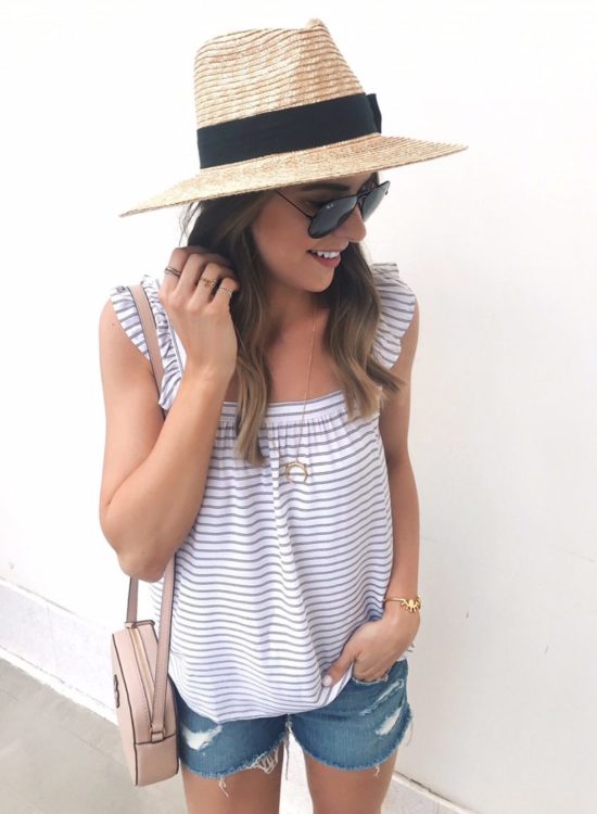 warm weather wish list, beach essentials, summer outfit, brixton fedora