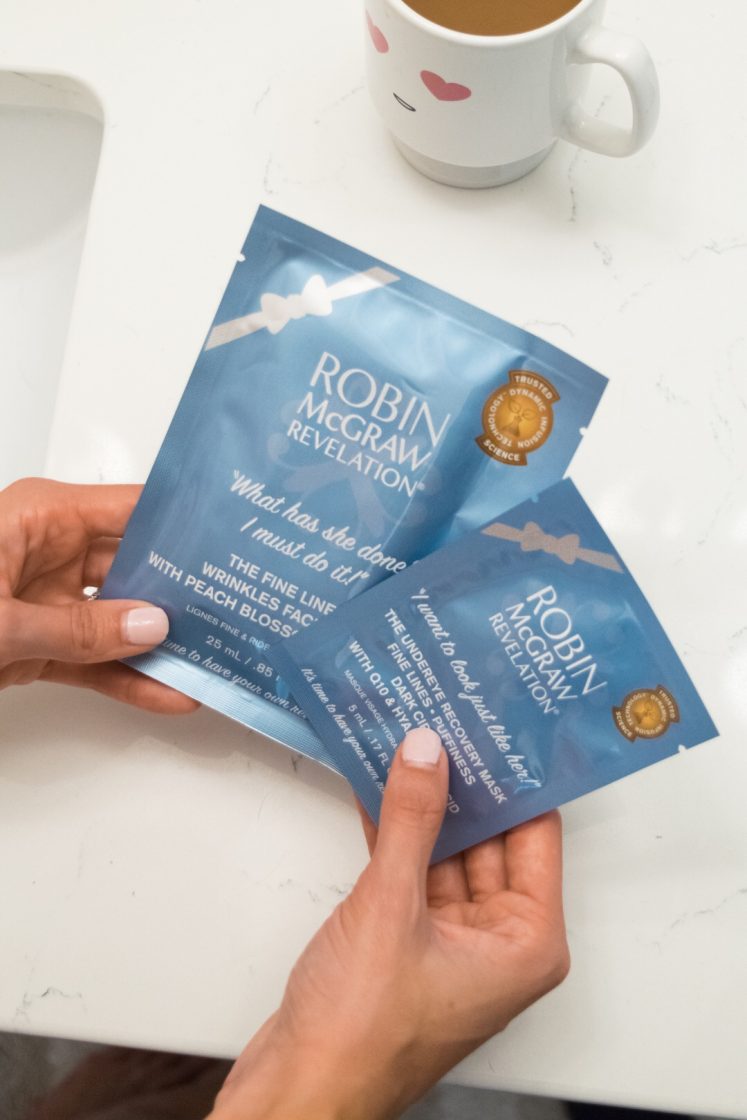 robin mcgraw revelation review, face sheet masks, fine lines and wrinkles, under eye recovery mask