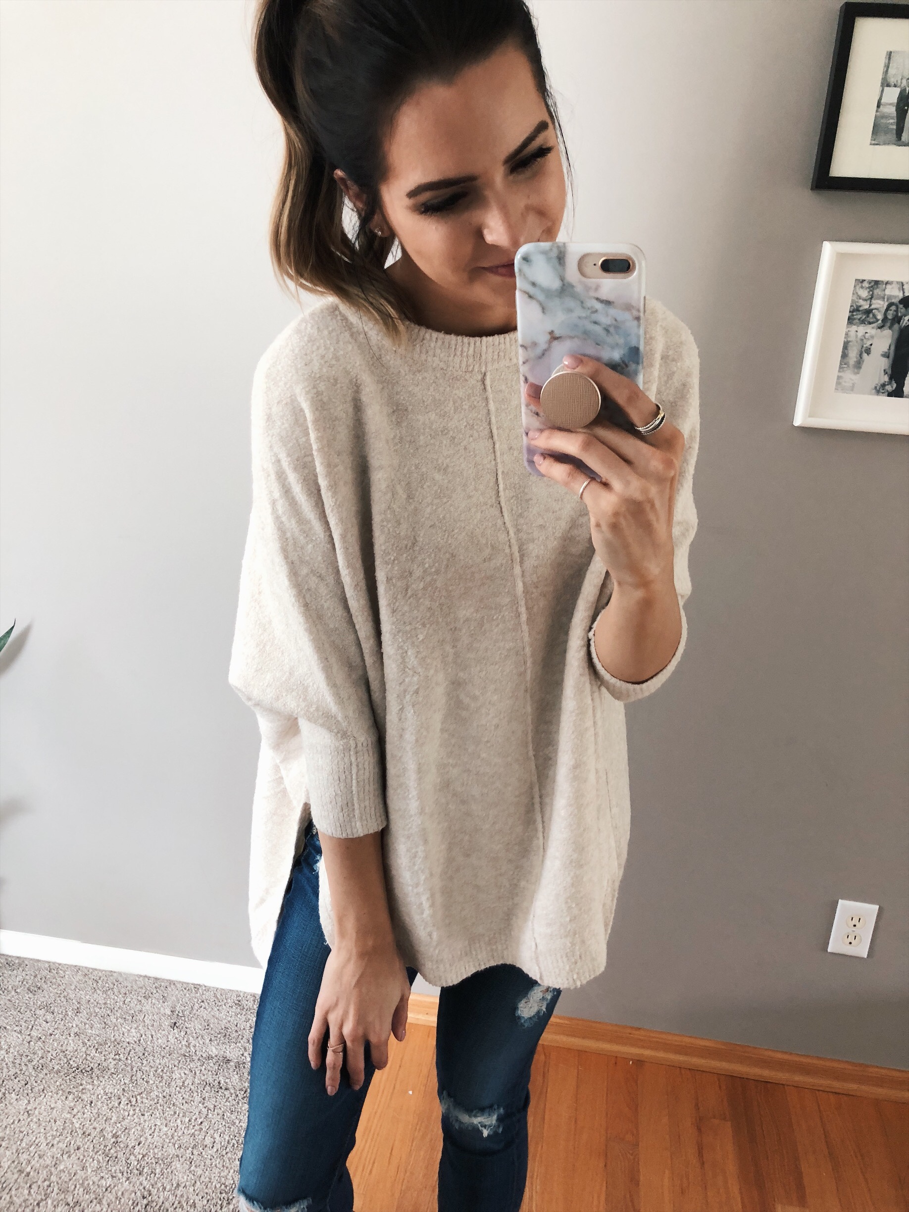 lou and grey poncho sweater