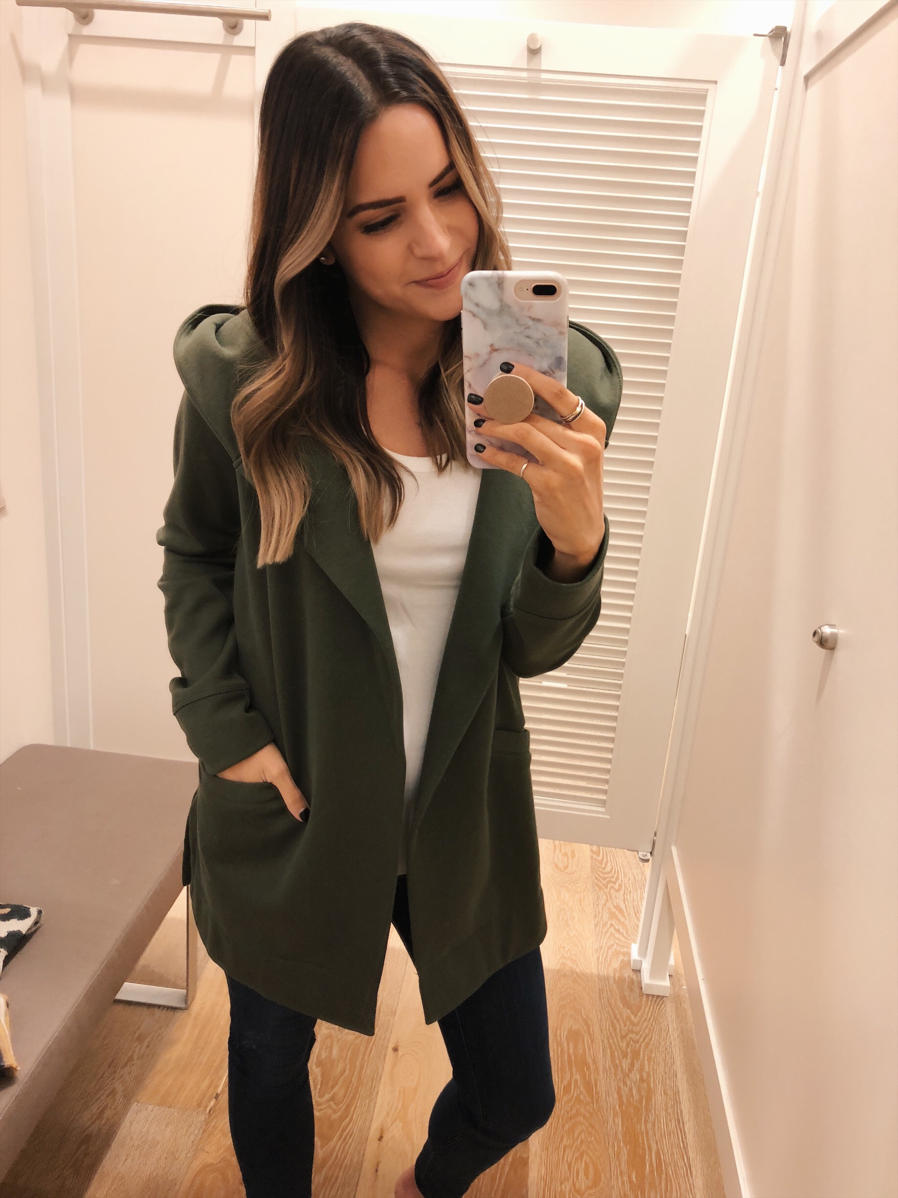 loft hooded cardigan