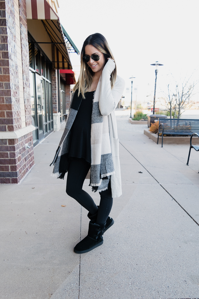 black ugg boots outfit