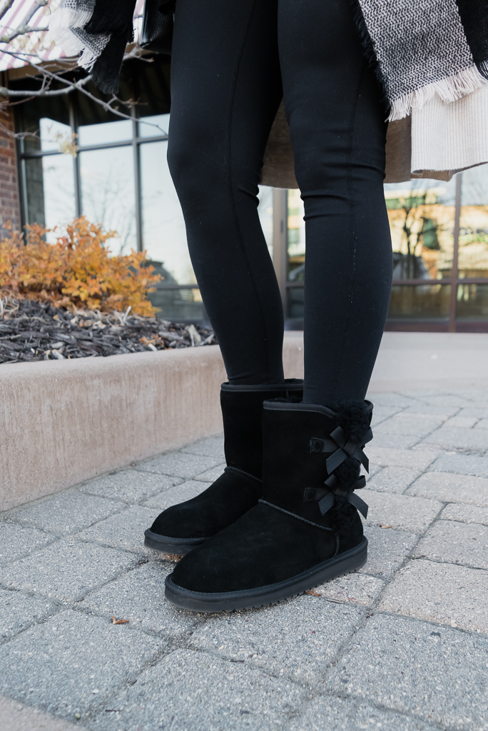 black ugg boot outfits