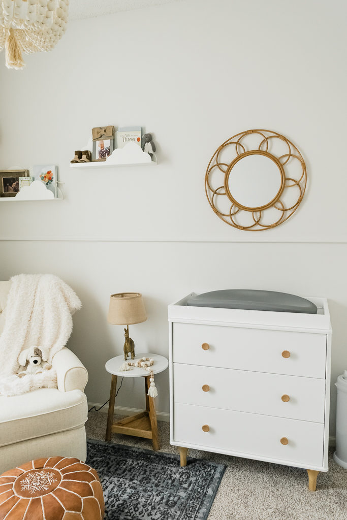 neutral boy nursery, boho nursery decor, buybuy baby, babyletto lolly dresser, affordable nursery