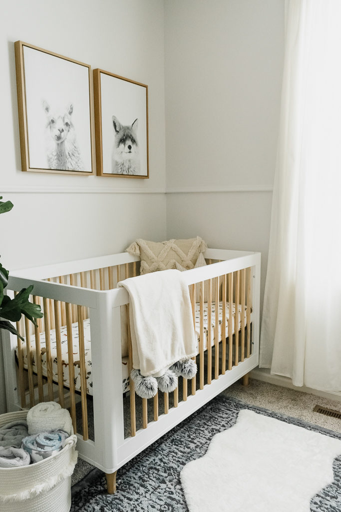 neutral boy nursery, boho nursery decor, buybuy baby, affordable nursery, babyletto lolly 3-in-1 crib