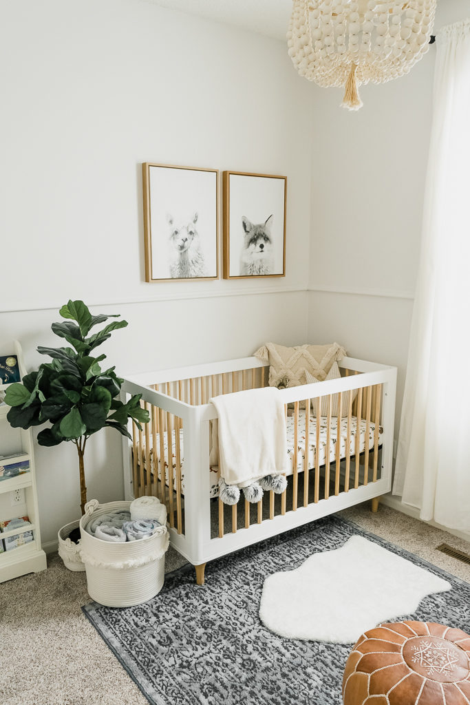 neutral boy nursery, boho nursery decor, buybuy baby, affordable nursery, babyletto lolly 3-in-1 crib