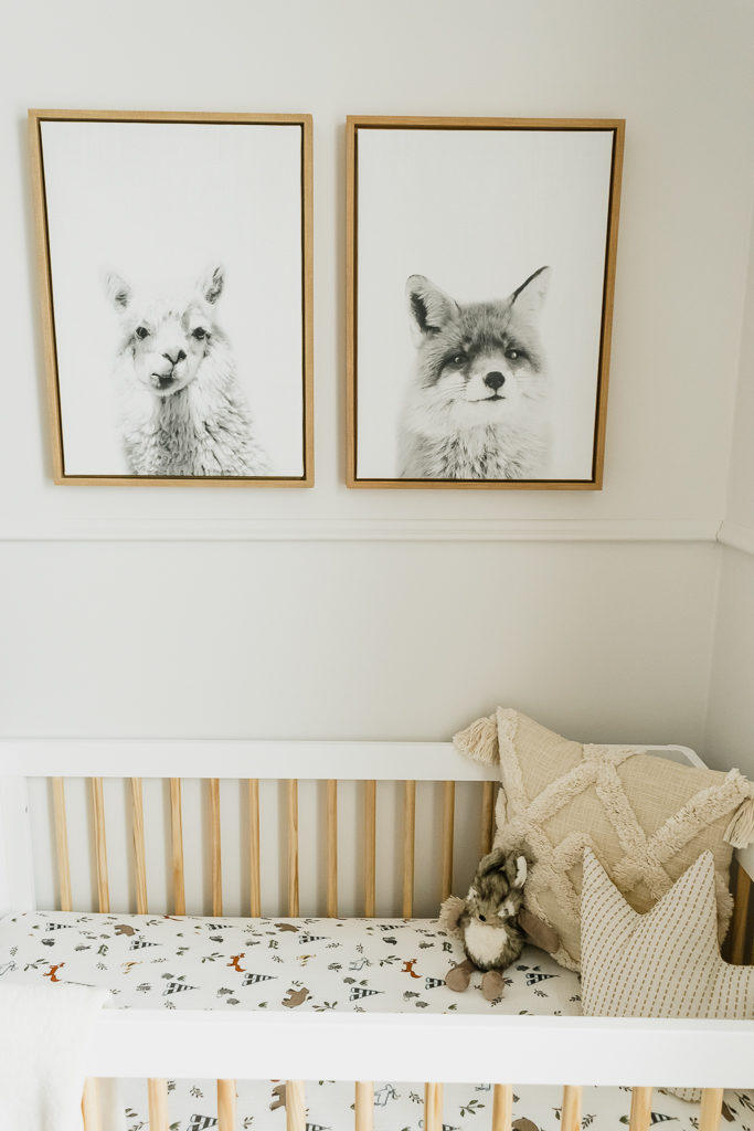 nursery animal art prints, gender neutral nursery