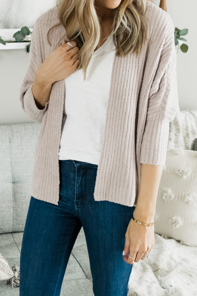 Barefoot Dreams CozyChic Lite Ribbed Shrug Cardi 