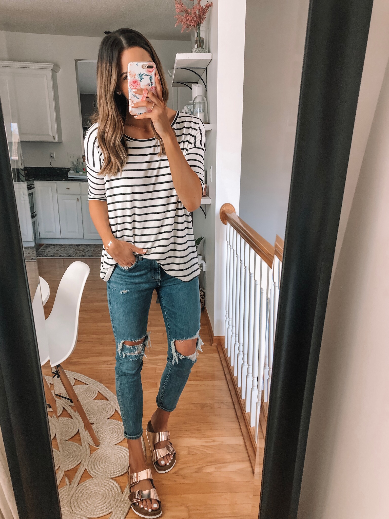 Sunday in Brooklyn stripe swing tee, evereve Mother's Day sale 2019