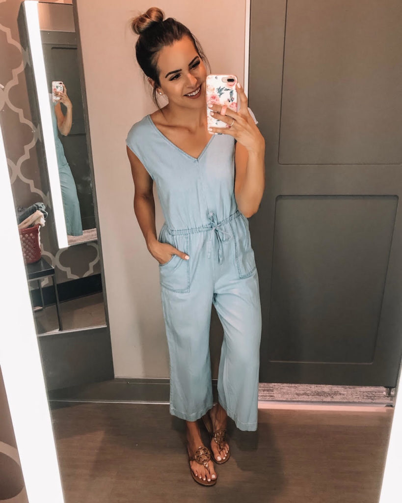 blue jean jumpsuit at target