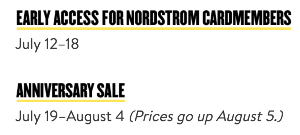 nsale 2019, Nordstrom anniversary sale, when is