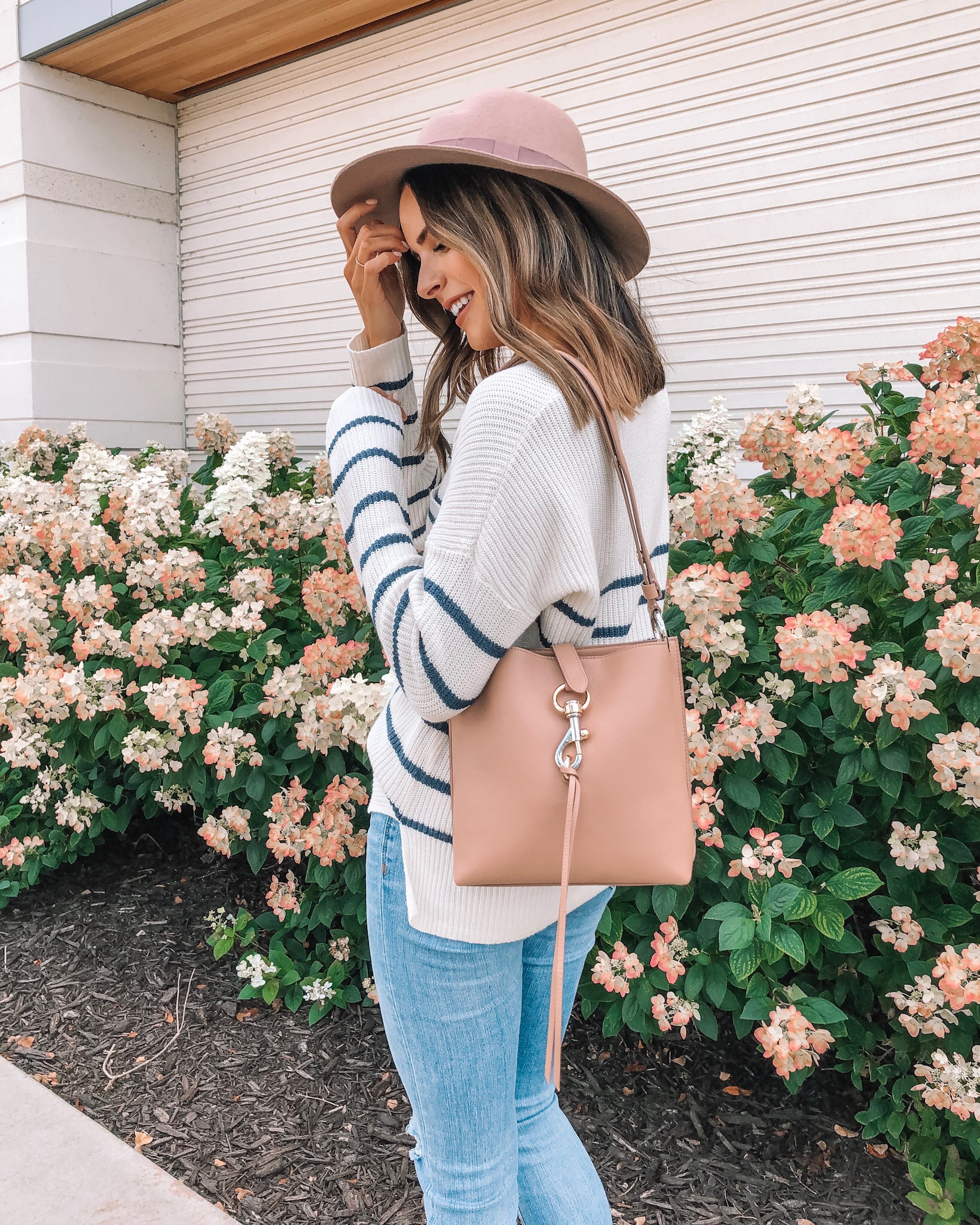 my go-to fall outfit, fall fashion, made well, Nordstrom, Rebecca minkoff small Megan crossbody bag, wool felt hat, Minneapolis blogger