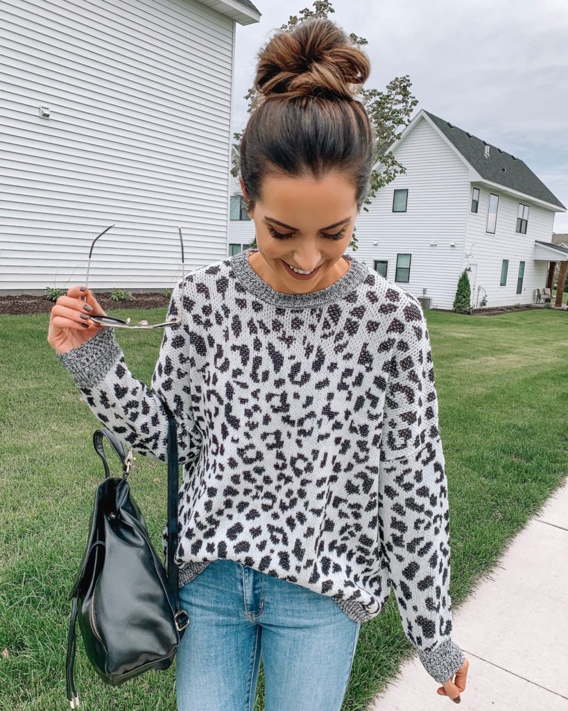 Loft leopard print outlet sweater