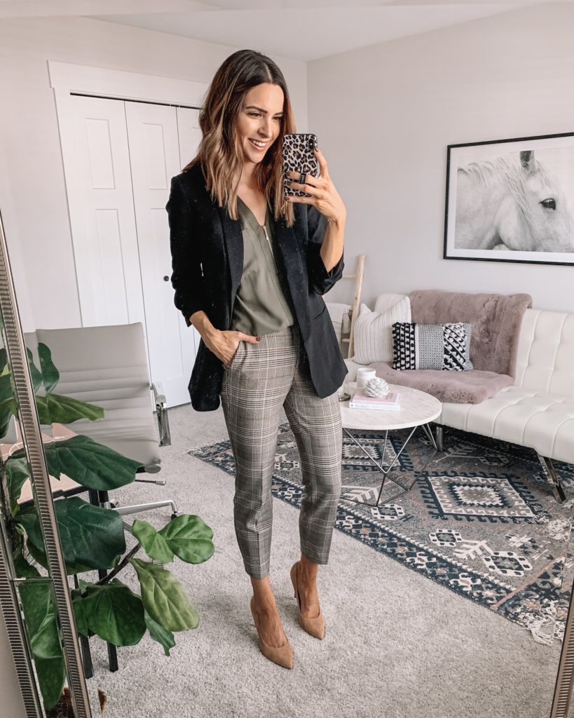 How to Style Plaid Pants for Work - The Styled Press