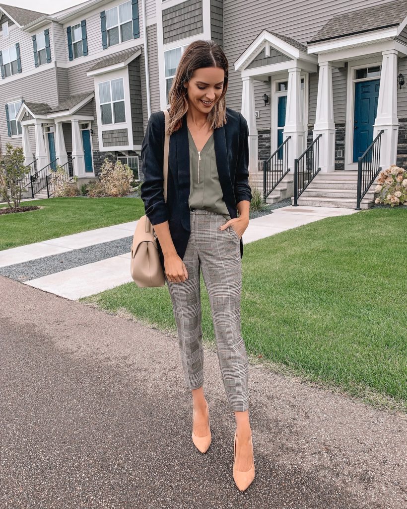 How to Style Plaid Pants for Work - The Styled Press