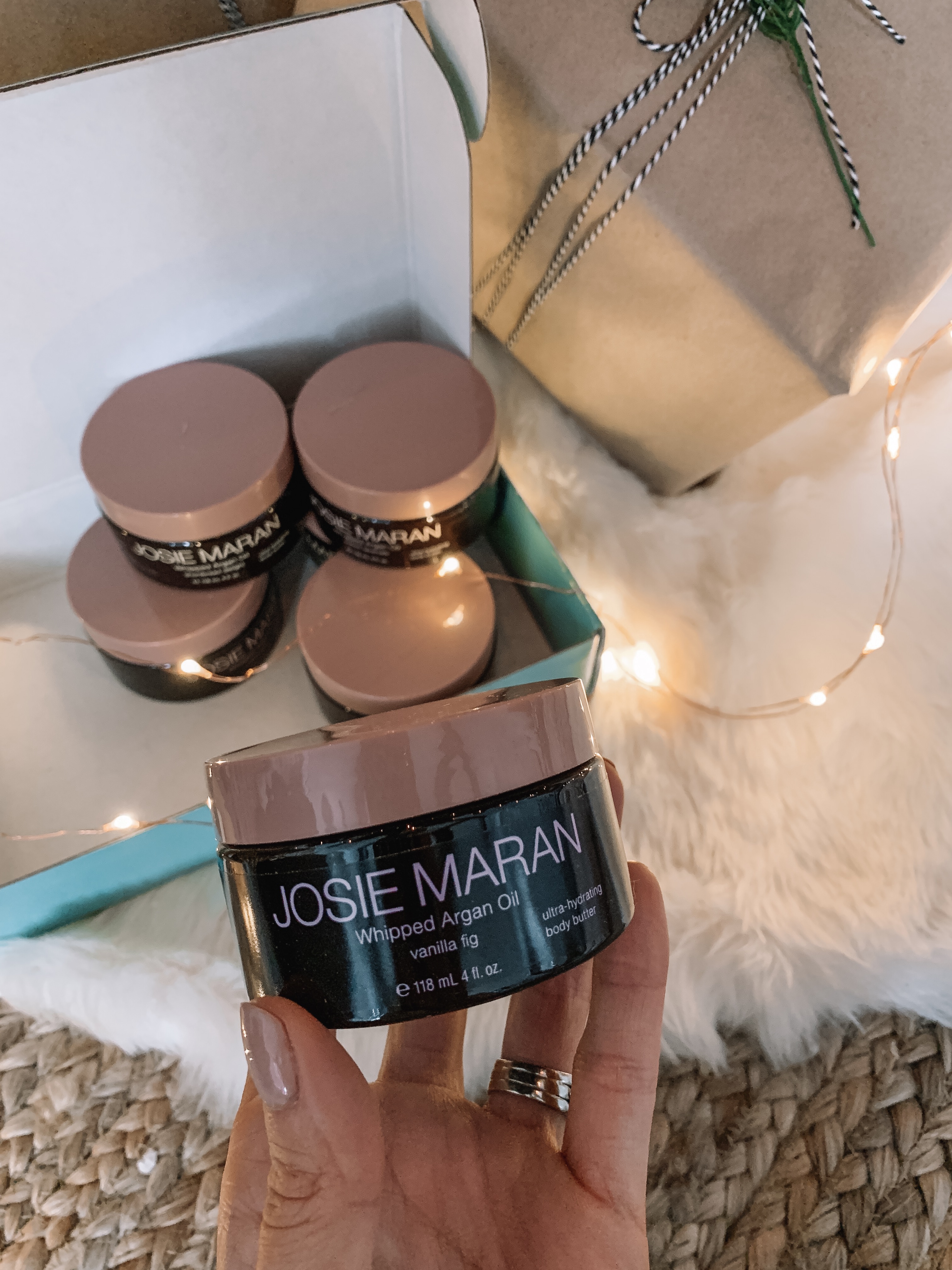 Josie Maran whipped argan oil body butter gift set 6 piece, gifts for her, best of QVC gift guide, stocking stuffers, sale