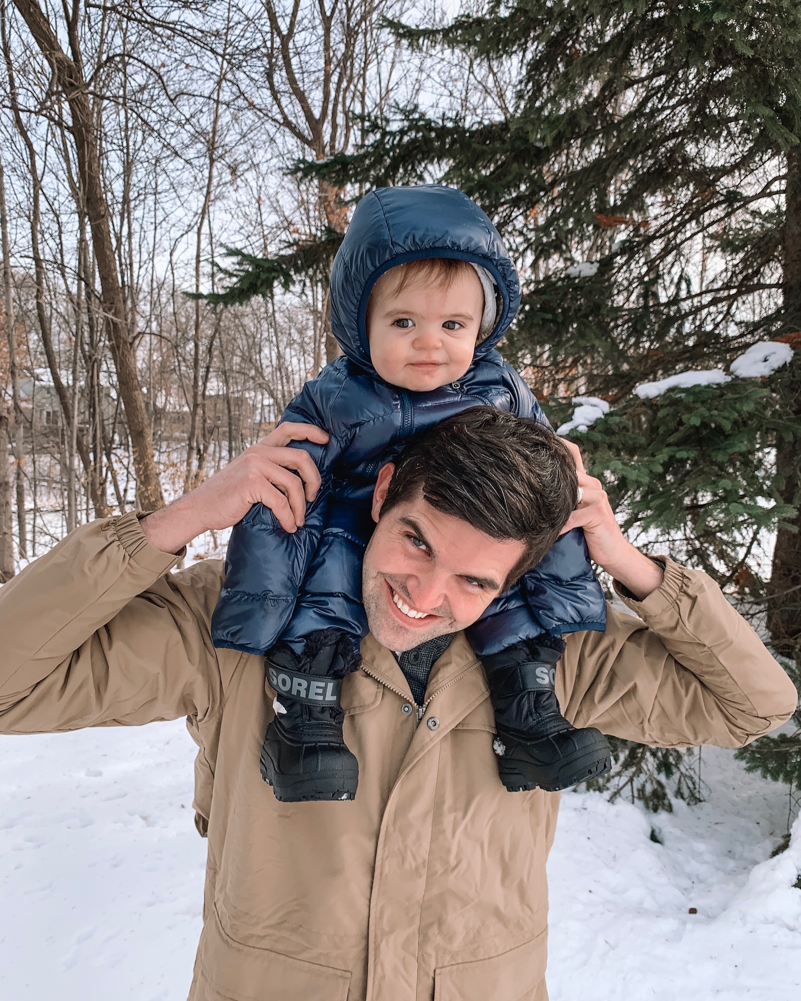 winter wear for family, gift guide, baby snowsuit, Patagonia, Sorel boots toddler, backcountry