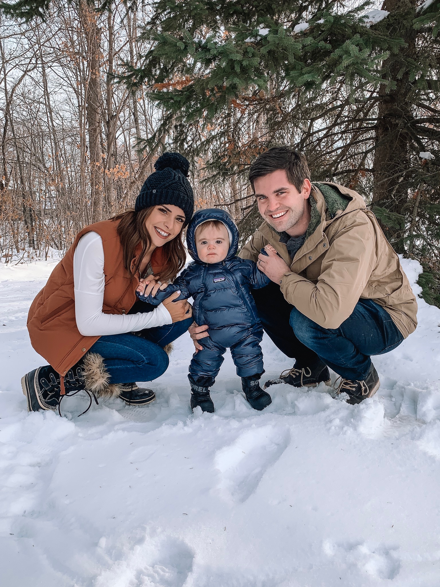 winter wear for family, gift guide, baby snowsuit, Patagonia, Sorel boots toddler, Joan of arctic, backcountry