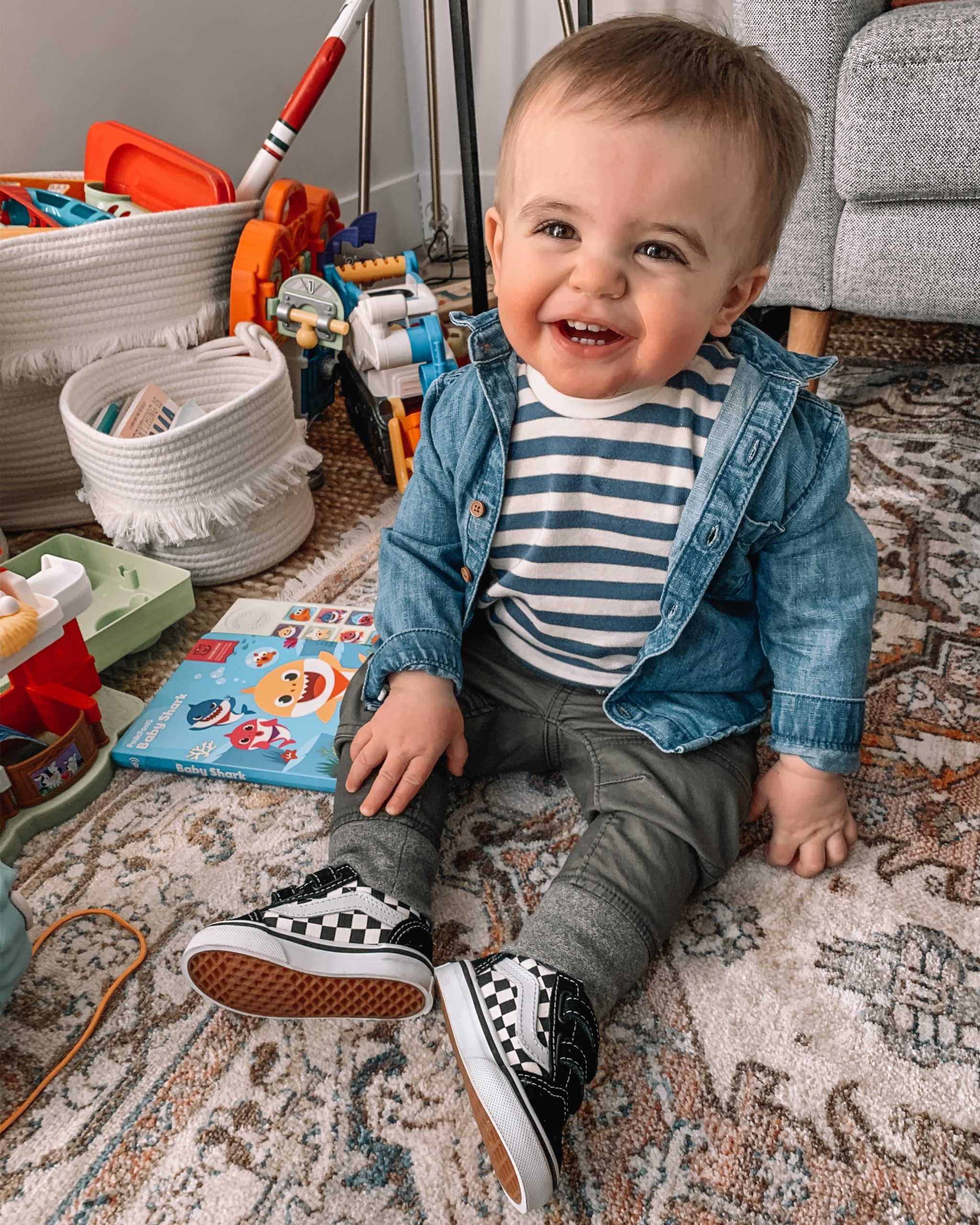 Toddler boy checkered vans sale