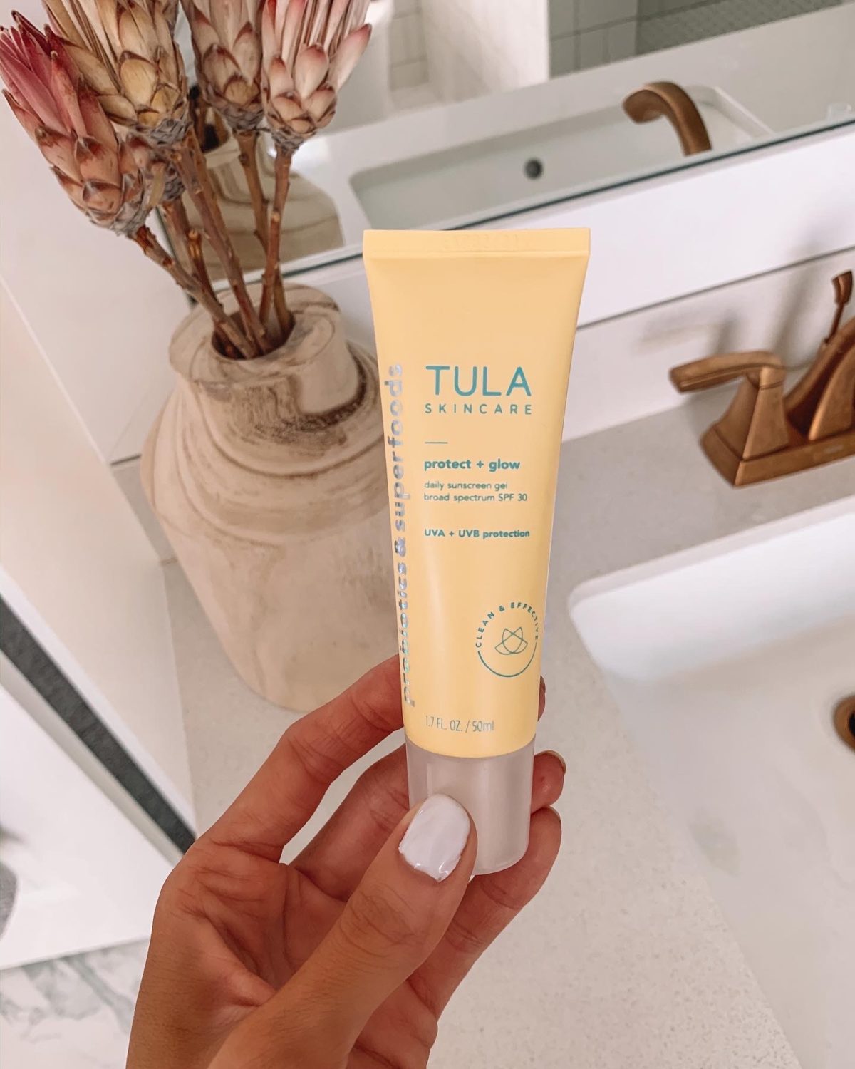 tula protect + glow sunscreen review, daily facial sunscreen