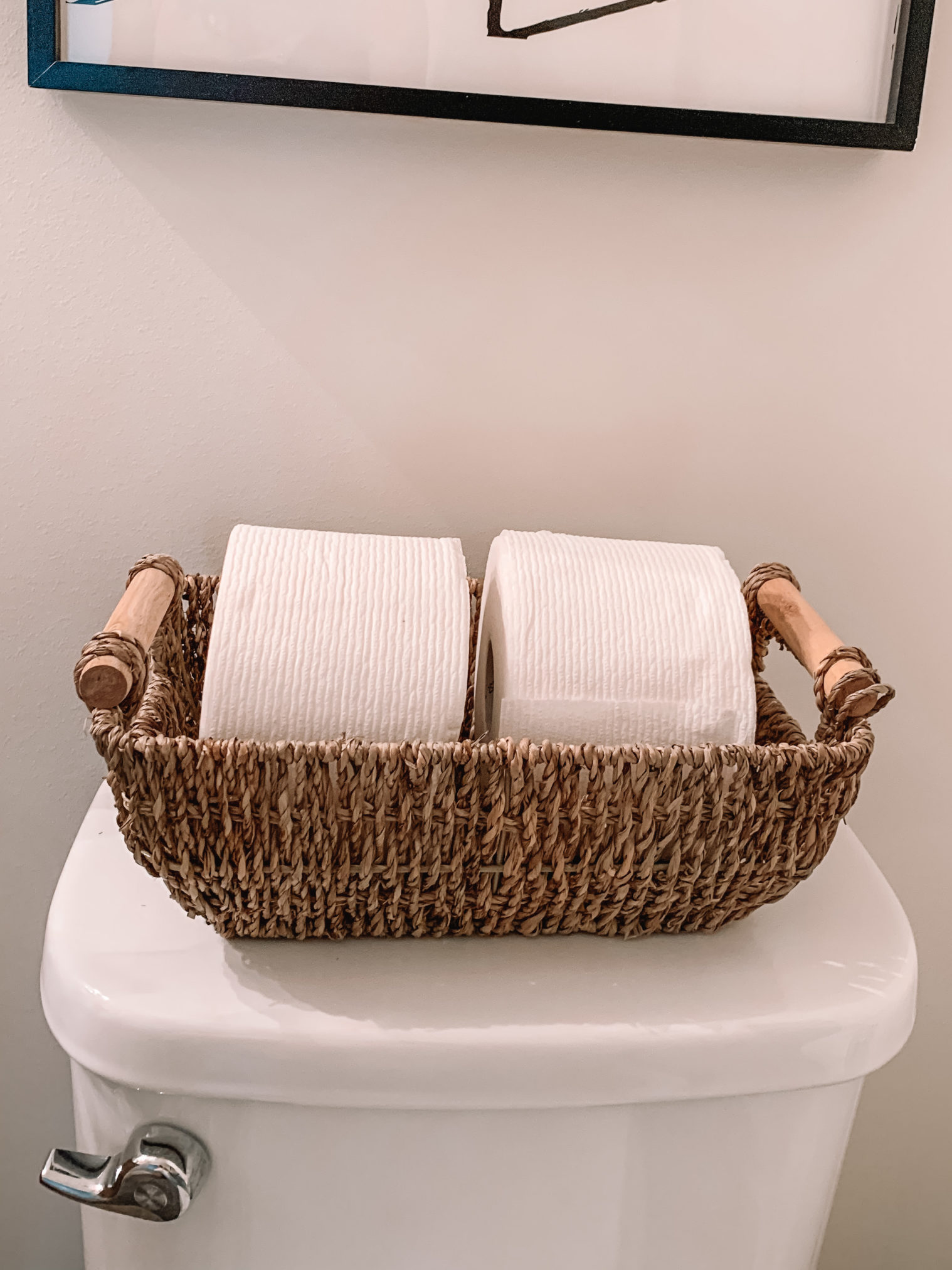 amazon home, amazon home decor, toilet paper holder, seagrass basket