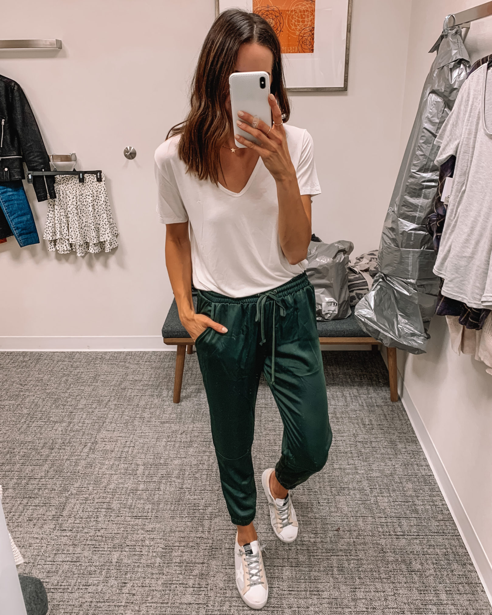 nsale try on, nsale 2020, Nordstrom anniversary sale, bp. cardigan, socialite satin joggers