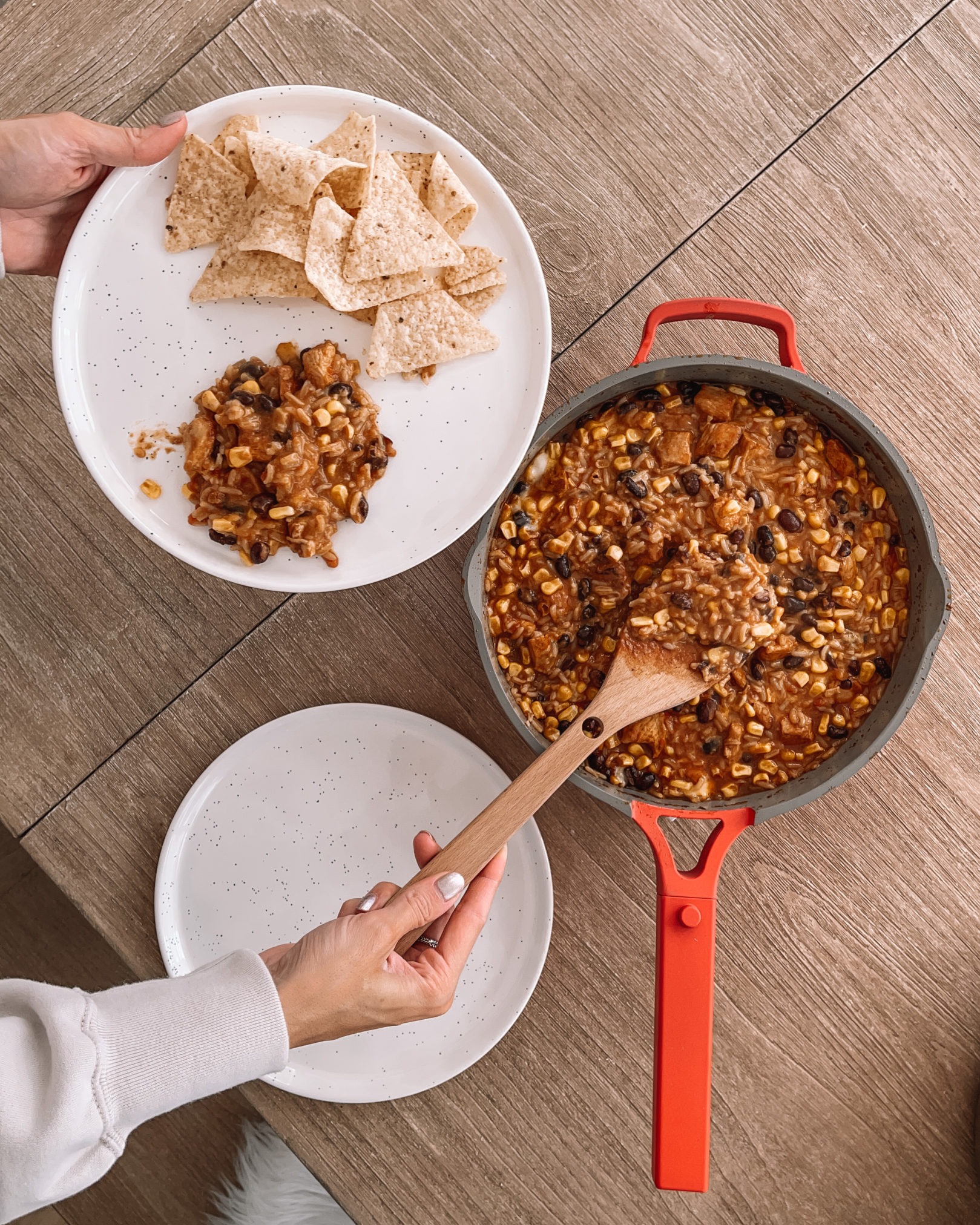 always pan review, easy one pan recipe, chicken burrito skillet