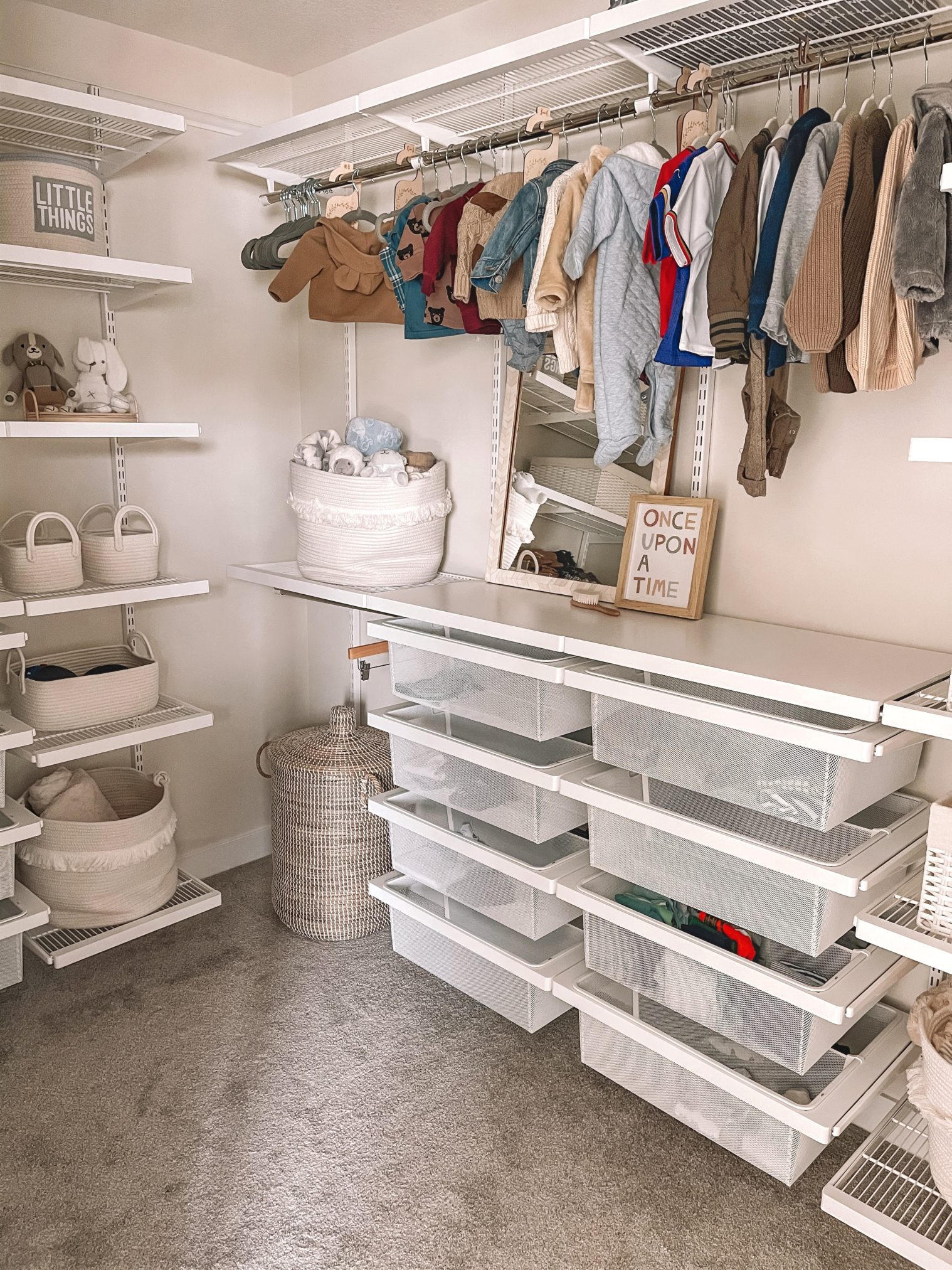 Nursery Closet Organization: ELFA Decor Upgrade from The Container