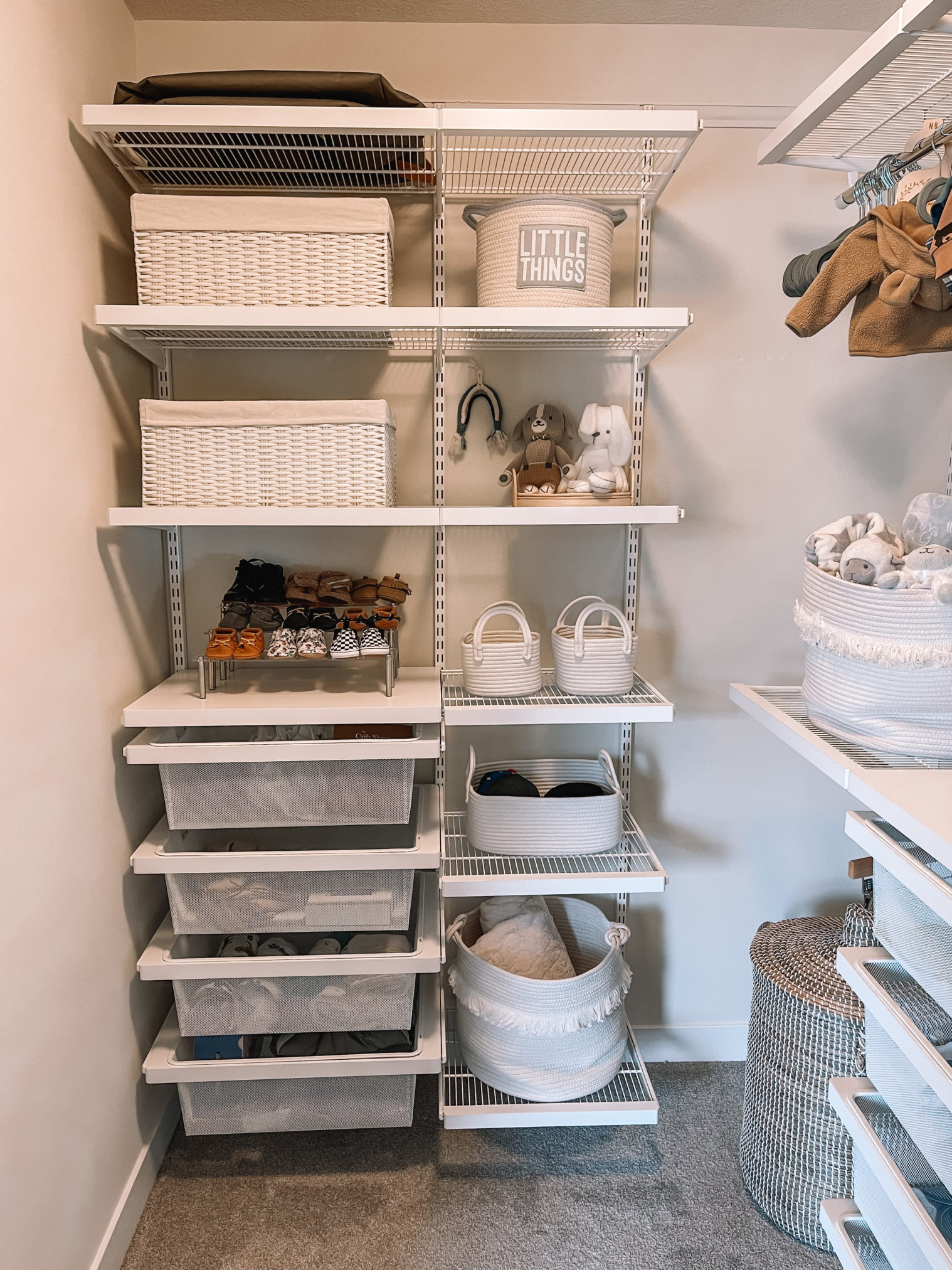 Nursery Closet Makeover: Elfa Closet System and Nursery