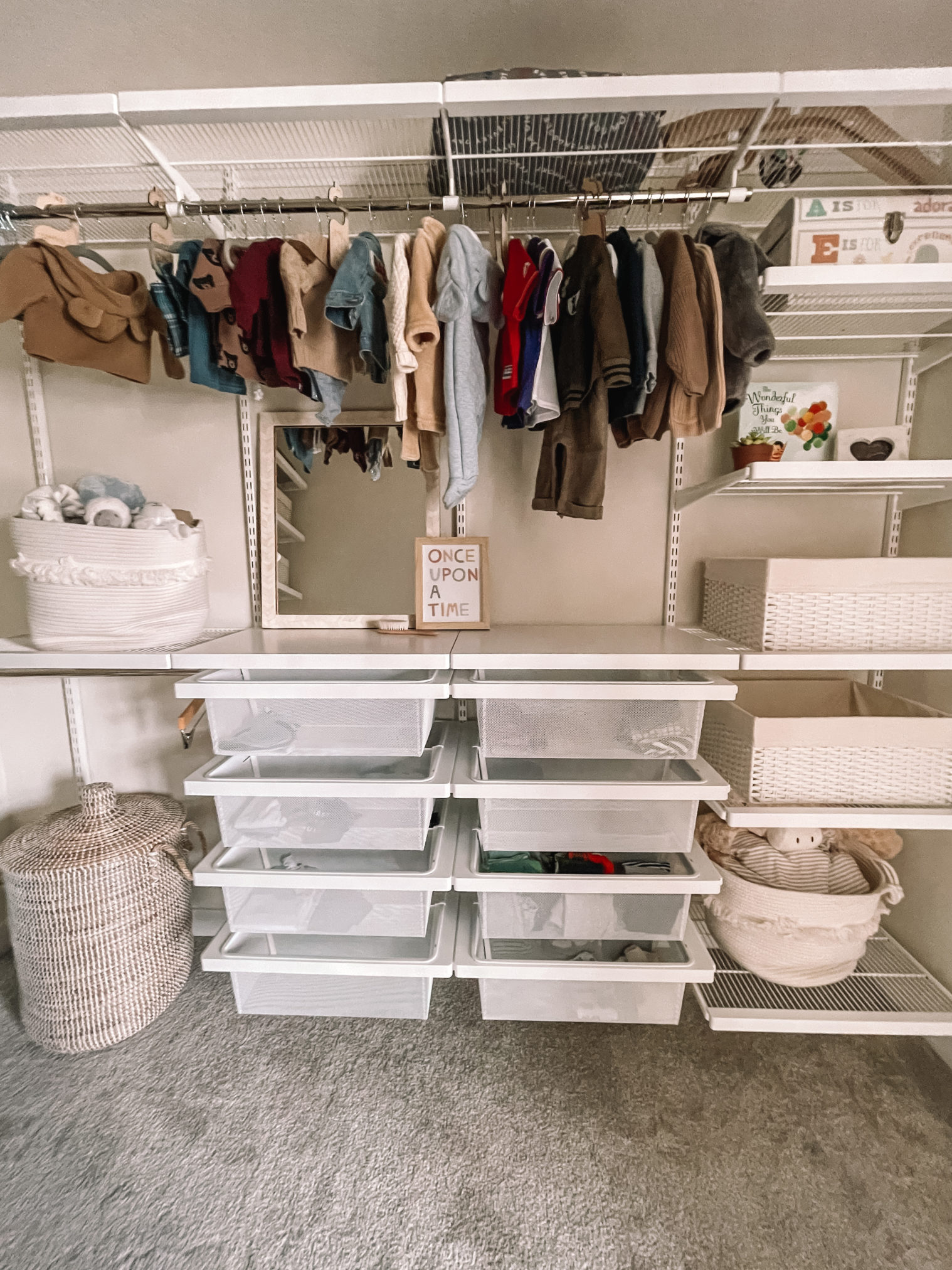 Nursery Organization: The Container Store Closet System Review