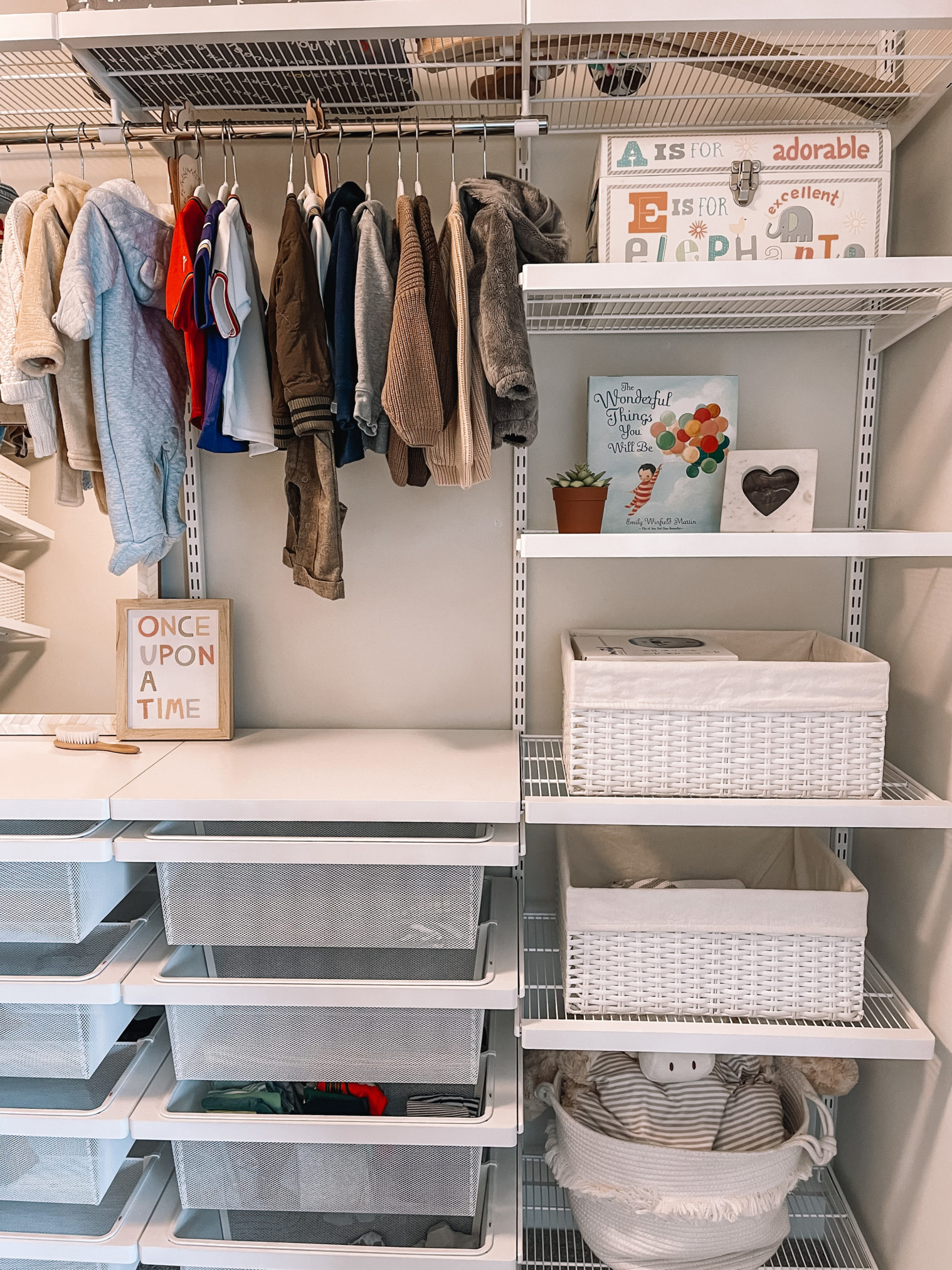 Nursery Closet Organization: ELFA Decor Upgrade from The Container