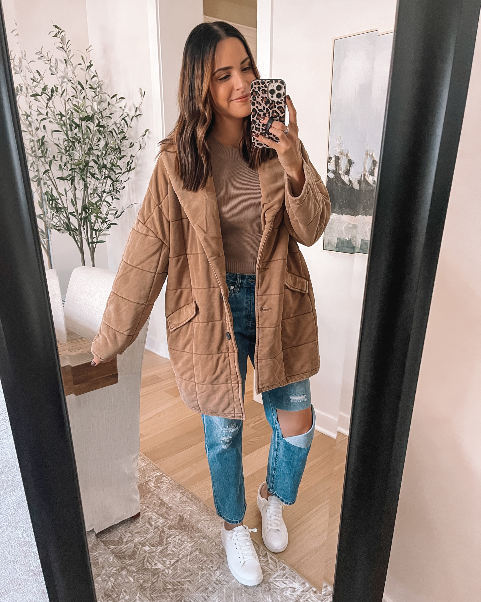 forever 21 long quilted jacket
