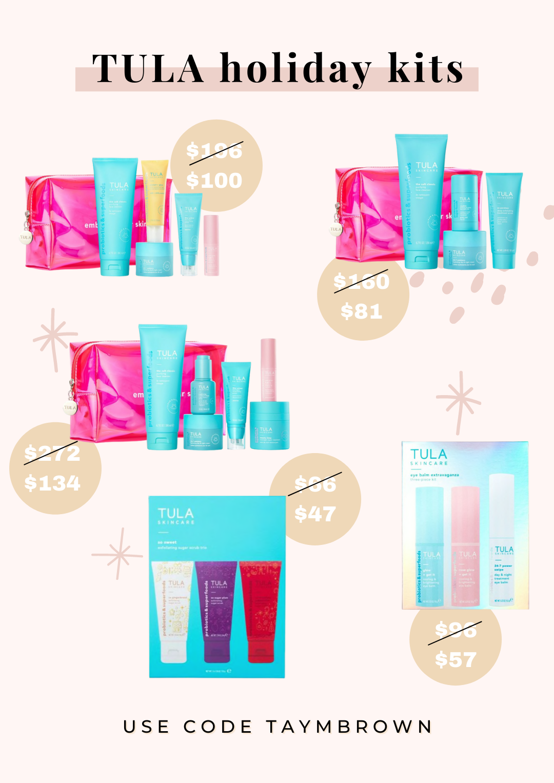 tula holiday kits, tula discount code 2021