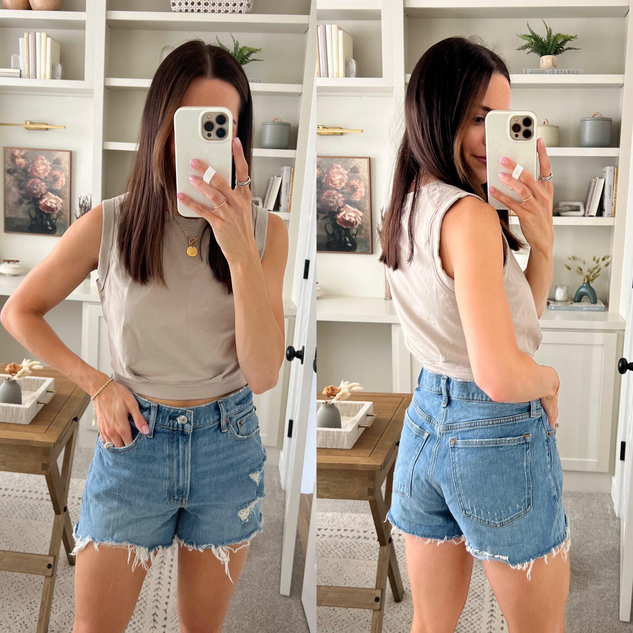 Long mom jean shorts online